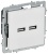 Розетка BRITE РЮ10-1-БрАБ USB A+A 3.1А механизм арктич. бел. IEK BR-U21-D31-K91 Розетка BRITE РЮ10-1-БрАБ USB A+A 3.1А механизм арктич. бел. IEK BR-U21-D31-K91