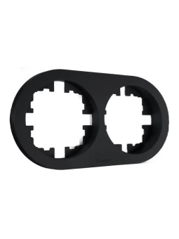 Рамка 2-м OSEN горизонт. круглая черн. бархат LEZARD 744-4200-147