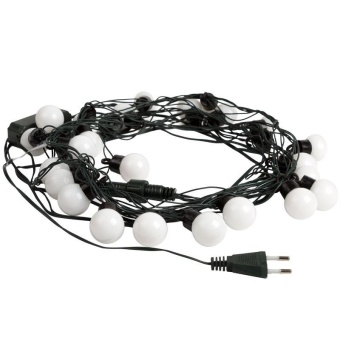 Гирлянда светодиодная "Шарики" 5м d30мм 25LED RGB 6Вт 220-240В IP20 провод ПВХ темн. зел. Neon-Night 303-569