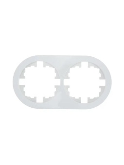 Рамка 2-м OSEN горизонт. круглая бел. LEZARD 744-0200-147