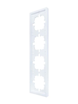 Рамка 4-мест. горизонт. ZIMA бел. LEZARD 704-0200-149