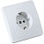 Розетка 1-м СП Мастер 16А IP20 250В с заземл. бел. HEGEL РС16-311