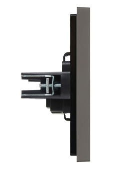 Розетка 1-м СП FORTE&PIANO FP318 10А без заземл. без защ. шторок винт. крепл. сер. IEK FP-R10-10-K03