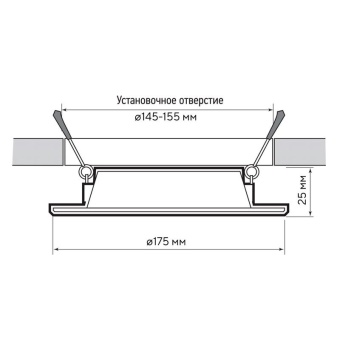 Светильник светодиодный PLED DL6 WH Downlight 15Вт 4000К IP40 ДВО встраив. Pro JazzWay 5036345