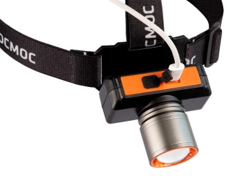 Фонарь налобный аккум. 10Вт Laser LED/ 1200мА.ч ABS пластик + алюм. КОСМОС (KOC534Lit)