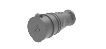 Розетка 1-м MultiSet 16А 250В IP44 с заземл. каучук черн. SE MST4002BK
