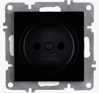 Розетка 1-м СП LAVIN/KAREN 16А IP20 без заземл. механизм черн. ARVIA 50 07 2000 215