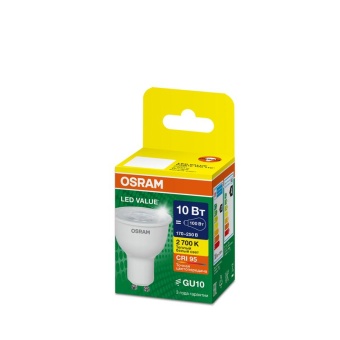 Лампа светодиодная LED G4 Value LVPAR16100 10W/927 CRI95 10Вт 2700К 1000лм рефлектор прозр. GU10 170-250В OSRAM 4630557648033