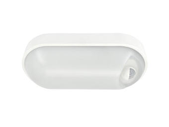 Светильник светодиодный WP 15 C 12W OP 840 W10L22 WH MDM 220х106х60мм 12Вт 4000К IP65 ЖКХ овал. пылевлагозащ. с датчиком движения бел. Русский Свет 15071524500