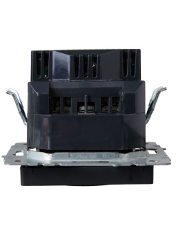 Розетка BRITE РЮш10-1-БрГ 16А с USB A+A 2.1А с заземл. защ. шторки механизм графит IEK BR-R14-16-U21-D21-K53