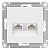 Розетка компьютерная 2-м AtlasDesign RJ45+RJ45 кат.5E механизм лотос SE ATN001385