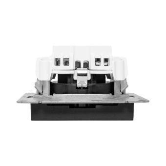 Розетка СП Эпика 16А с заземл. защ. шторки механизм черн. EKF UP1-SOB-111