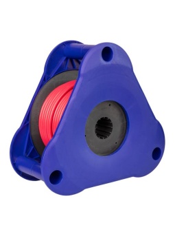 Удлинитель на треугольной катушке 4х50м без заземл. 16А IP44 3.5кВт КГ 2х2.5 УКП КОСМОС YKTKsm50m-4g(2.5)KG